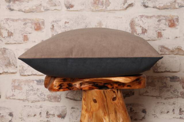 Color Block Corduroy Pillow Cover Mid-Century Modern Lumbar Cushion - image 1