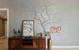 Tree Wall Decal, Winter Tree, Bird, Bare Art Home Decor, Hummingbirds, Vinyl Sticker - thumbnail 1
