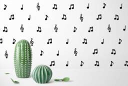 Music Notes Wall Decals, Wall Decal, Nursery Vinyl Music Stickers, Window Kids Room Decals, Gift - thumbnail 1