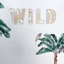 Wild Sign - Nursery Decor Name Safari Wall Art Personalised Jungle Themed - thumbnail 2