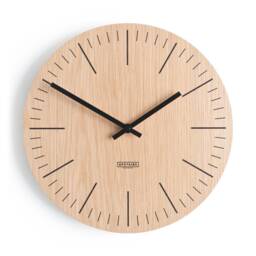 Wooden Wall Clock - Modern Minimal Design Home Decor Natural Wood- Large Handmade Silent Movement - thumbnail 2