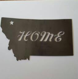 Montana Metal Decor. Wall Art. Home Home. Souvenir. Industrial Metal. Birthday Gift - thumbnail 1