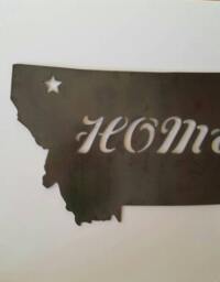 Montana Metal Decor. Wall Art. Home Home. Souvenir. Industrial Metal. Birthday Gift - thumbnail 2