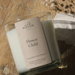Flower Child Candle Jasmine, Rose, & Patchouli Scented Soy Candle - thumbnail 2