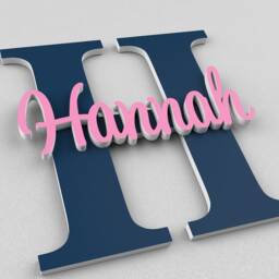 Nursery Wall Art, Name Sign, Decor, Home Baby Shower Gift, Personalized Letters, Girl - thumbnail 2