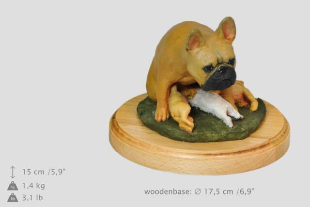 French Bulldog, Dog Woodenbase Statue, Painted, Limited Edition, Make Your Own Artdog - image 1