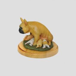 French Bulldog, Dog Woodenbase Statue, Painted, Limited Edition, Make Your Own Artdog - thumbnail 3