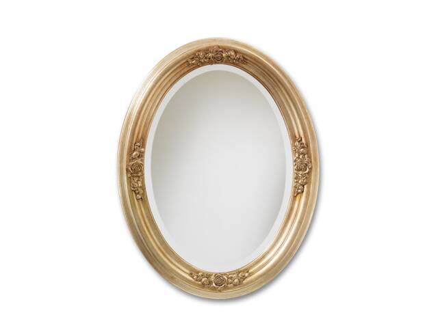 Oval Classic Wall Mirror 19Th Century's Style Made in Italy - Baroque Antique Silver Leaf Wall Bedroom Mirror Home Item #6280/4R - image 1