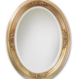 Oval Classic Wall Mirror 19Th Century's Style Made in Italy - Baroque Antique Silver Leaf Wall Bedroom Mirror Home Item #6280/4R - thumbnail 3