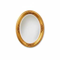 Classic Oval Wall Mirror With Gold Leaf - Made in Italy Victorian Baroque 77x97 cm Entrance Bedroom - thumbnail 2