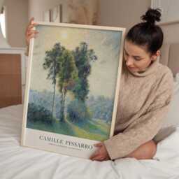 Camille Pissarro Art Print, Impressionist Landscape Wall Poster, Sunset At Saint-Charles Near Gisors, Fine Reproduction For Home Decor - thumbnail 3