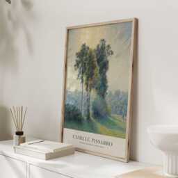 Camille Pissarro Art Print, Impressionist Landscape Wall Poster, Sunset At Saint-Charles Near Gisors, Fine Reproduction For Home Decor - thumbnail 2