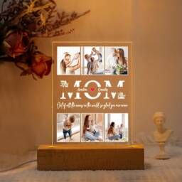 Custom Photo Night Light, Mother's Day Gifts, Collage Led Gift For Mom, Grandma, Nana, Mother Mom From Daughter - thumbnail 1