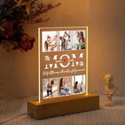 Custom Photo Night Light, Mother's Day Gifts, Collage Led Gift For Mom, Grandma, Nana, Mother Mom From Daughter - thumbnail 2