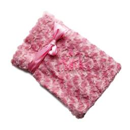 Personalised Baby Blanket Embroidered .this Pretty Rose Bud New Born Boy, Girl Blanket, Keepsake Gift - thumbnail 3
