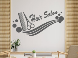 Hair Salon Wall Decal Barber Shop Decor, Stylist Sticker 2843 - thumbnail 1