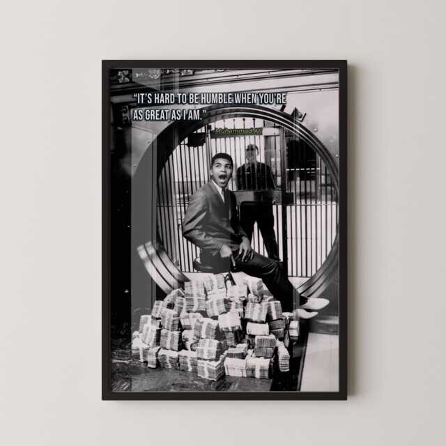 Muhammad Ali Quote Poster - Vintage Boxing Wall Art, Gym Motivation Print - image 1