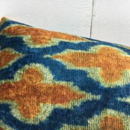 Handwoven Silk Ikat Pillow Cover 10x24, Modern Home Decor - thumbnail 3