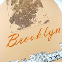 Brooklyn Streetscape + Map Drawing Clinton Hill New York City Plan - Art Print Wedding Realtor Moving Gift Travel Souvenir Local Decor - thumbnail 3