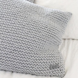 Chunky Knit Cushion Eco Cotton Blend, Home Decor - 45x45cm - thumbnail 3