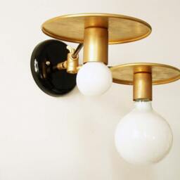 Double Brass Swivel Wall Sconce Fixture Modern Mid Century Light Adjustable Lighting Entry Lamp Bedside - thumbnail 2