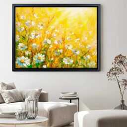 Daisy Meadow Canvas Print, Floral Wall Art, Ready To Hang - thumbnail 3