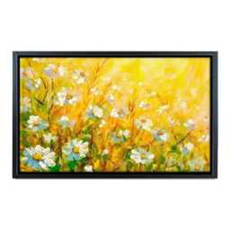 Daisy Meadow Canvas Print, Floral Wall Art, Ready To Hang - thumbnail 4