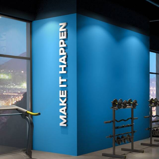 Gym Wall Art, Make It Happen, Quotes, Decor, Gym, Stickers, 3D, 3D Hangings, Signs, Gift - Skumiha - image 1