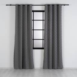 Dark Gray Pom Curtains - Custom Linen Look Drapes With Blackout Option - thumbnail 2