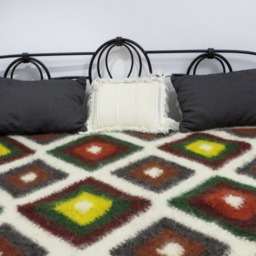 "Handmade Wool Throw Blanket Woven Carpathian " - thumbnail 3