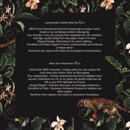 Lampshade Green Elegance Nature, Colorful Parrots & Classic Border, Refined Luminaire, Brushed Gold Interior, Warm Indoor Lighting - thumbnail 3
