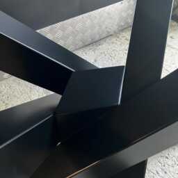 Straw Bundle Table Legs Handmade Steel Dining Frame - thumbnail 4