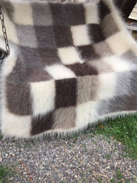 Handwoven Sheep Wool Blanket King Size Liznyk Rug - image 1