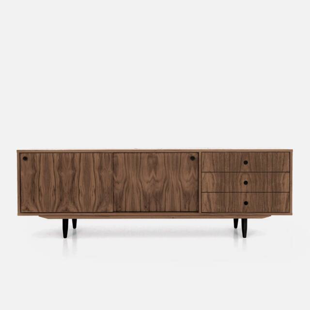 Mid-Century Sideboard, Dresser, Commode, Credenza Made Of Walnut Vaneer - Livlo Os03 - image 1