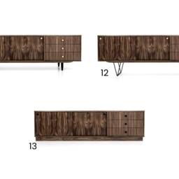 Mid-Century Sideboard, Dresser, Commode, Credenza Made Of Walnut Vaneer - Livlo Os03 - thumbnail 2