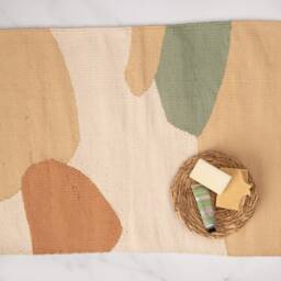 Cute Bathmat Bath Mat Bathroom Rug Sets - Soft Cotton Woven Runner 26x20 36x24 Trendy Decor Beige Green Earth Bathtub Accessories - thumbnail 3