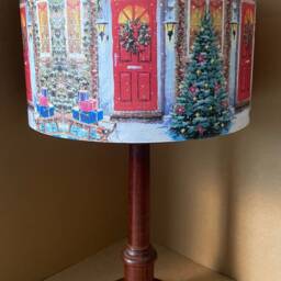 Christmas Lampshade, Snowy Cottage No 2, Children's Night Light , Christmas Lights Free Gift - thumbnail 4