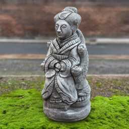 Handmade Concrete Geisha Statue Stone Chinese Woman Figure Outdoor Lady Sculpture Cement Ornament Zen Garden Decor Lover Gift - thumbnail 3