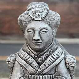 Handmade Concrete Geisha Statue Stone Chinese Woman Figure Outdoor Lady Sculpture Cement Ornament Zen Garden Decor Lover Gift - thumbnail 2