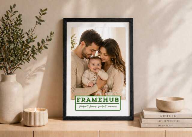 Black A1 A2 A3 A4 Slim Brushed Wood Photo Frame Modern Gallery Wall Art Home D??cor - image 1