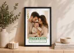 Black A1 A2 A3 A4 Slim Brushed Wood Photo Frame Modern Gallery Wall Art Home D??cor