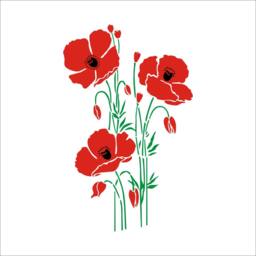 Red & Yellow California Poppies Living Room Interior Wall Home Decor Flower Vinyl Decal Sticker - thumbnail 2
