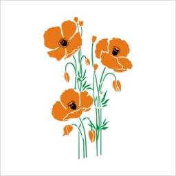 Red & Yellow California Poppies Living Room Interior Wall Home Decor Flower Vinyl Decal Sticker - thumbnail 4