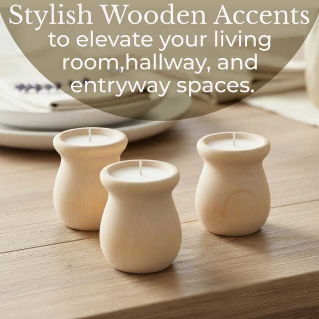 Wood Candle Holder Wedding Decor Accents Home For Table Wooden Centerpieces Diy Cake Riser - image 1