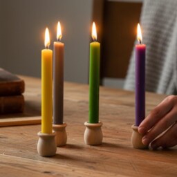 Wood Candle Holder Wedding Decor Accents Home For Table Wooden Centerpieces Diy Cake Riser - thumbnail 3