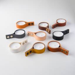 Leather Tealight Candle Holder - thumbnail 1