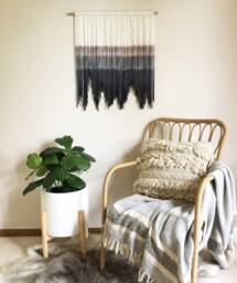 Large Fibre Art Wall Hanging Hand-Dyed Boho Tapestry - thumbnail 1