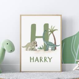 Dinosaur Prints, Nursery Decor, Boys Bedroom Wall Art, Bedroom, Playroom - thumbnail 2