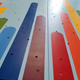 Kids Climbing Wall - Rock Indoor Play For Room - Colorful Blue Dark Rainbow Design, Custom Made, Holds Included - thumbnail 4