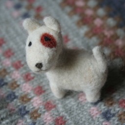 Felted Dog - Needle Puppy Christmas Tree Decor Chinese Zodiac Sign Gift - thumbnail 3